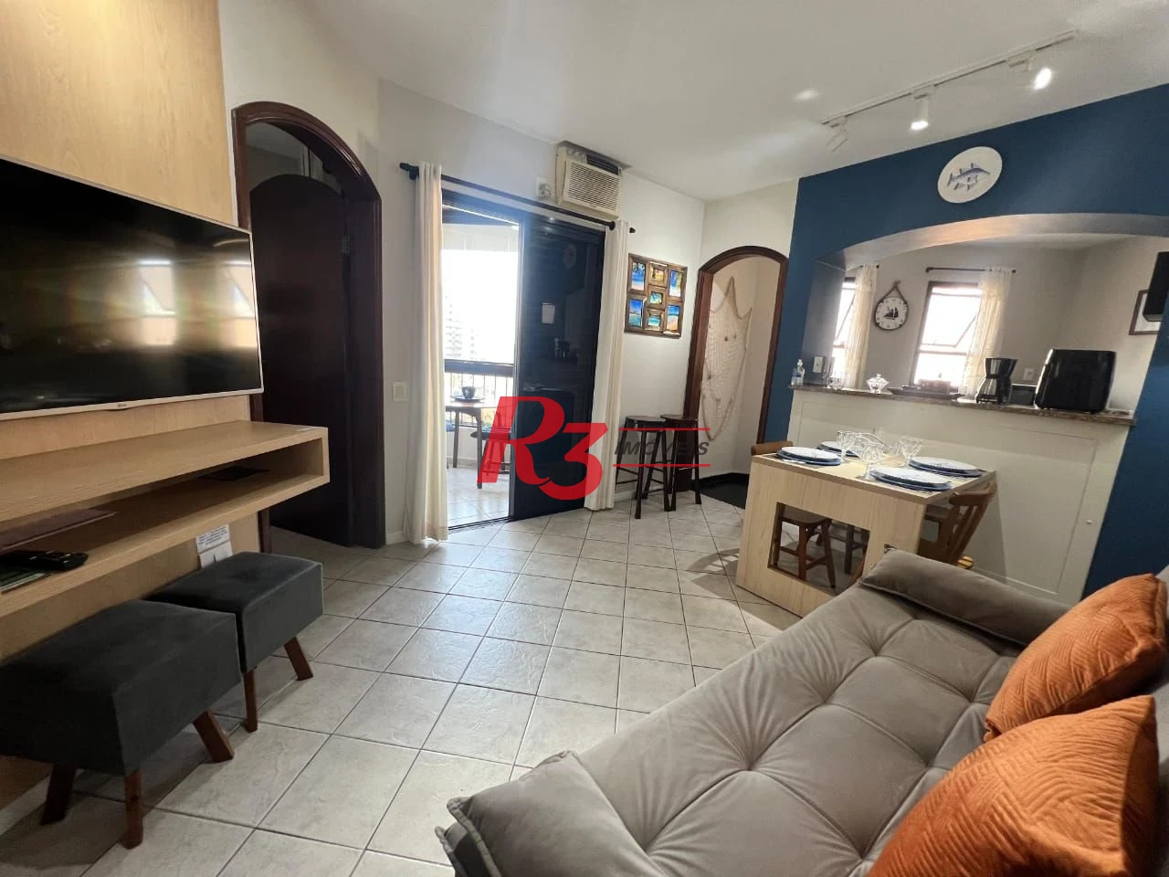 Flat com 1 dormitório à venda, 45 m² por R$ 510.000,00 - Gonzaga - Santos/SP