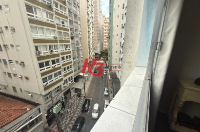 Apartamento com 1 dormitório para alugar, 69 m² por R$ 3.500,00/mês - Gonzaga - Santos/SP