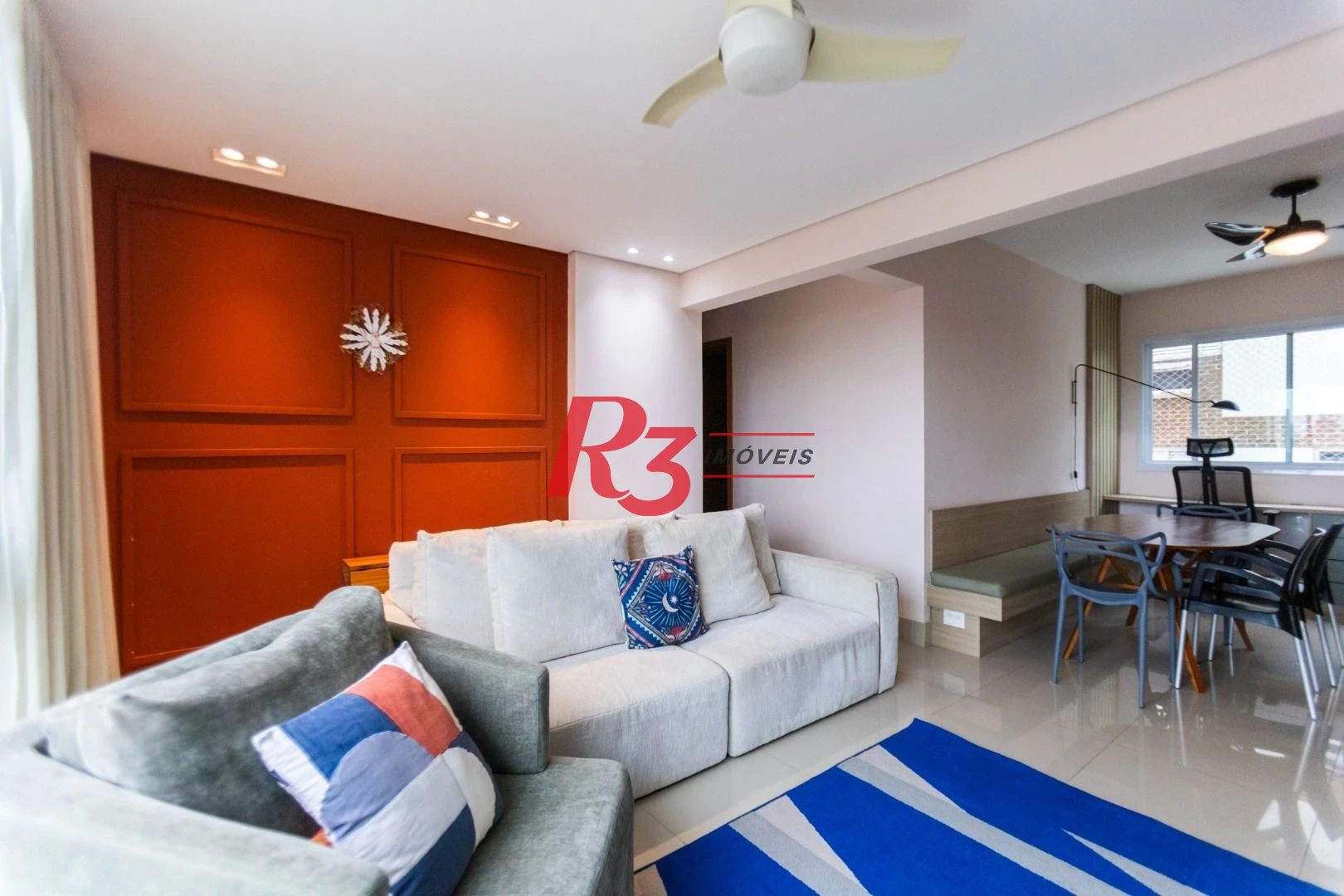Apartamento com 3 dormitórios à venda, 104 m² por R$ 720.000,00 - Marapé - Santos/SP