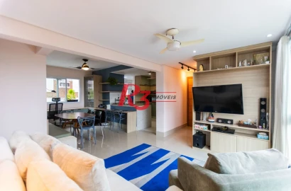 Apartamento com 3 dormitórios à venda, 104 m² por R$ 720.000,00 - Marapé - Santos/SP