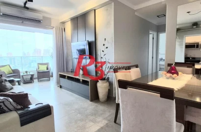 Apartamento com 2 dormitórios à venda, 63 m² por R$ 789.000,00 - Campo Grande - Santos/SP