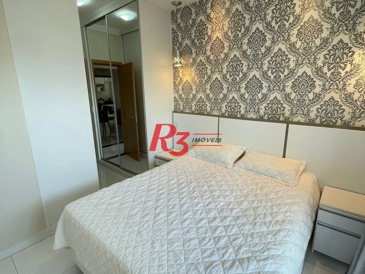 Apartamento com 2 dormitórios para alugar, 81 m² por R$ 6.700,00/mês - Campo Grande - Santos/SP