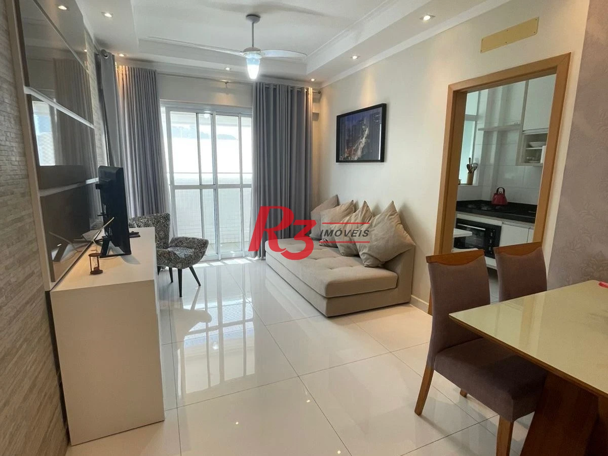 Apartamento com 2 dormitórios para alugar, 81 m² por R$ 6.700,00/mês - Campo Grande - Santos/SP