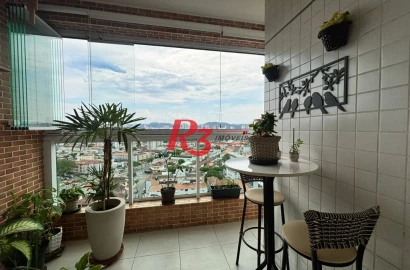 Apartamento com 1 dormitório à venda, 49 m² por R$ 460.000,00 - Macuco - Santos/SP