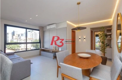 Apartamento com 2 dormitórios à venda, 77 m² por R$ 1.350.000,00 - Aparecida - Santos/SP