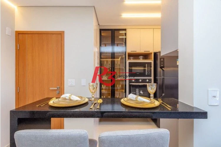 Apartamento com 2 dormitórios à venda, 77 m² por R$ 1.350.000,00 - Aparecida - Santos/SP