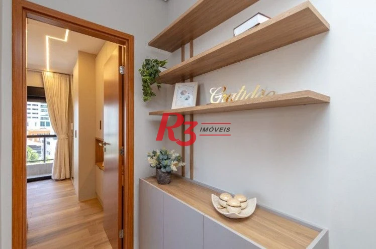 Apartamento com 2 dormitórios à venda, 77 m² por R$ 1.350.000,00 - Aparecida - Santos/SP