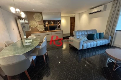 Apartamento com 2 dormitórios para alugar, 192 m² por R$ 24.674,70/mês - Aparecida - Santos/SP