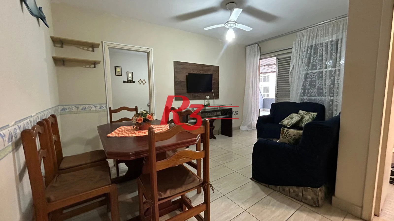 Apartamento com 1 dormitório para alugar, 58 m² por R$ 3.800,02/mês - Embaré - Santos/SP