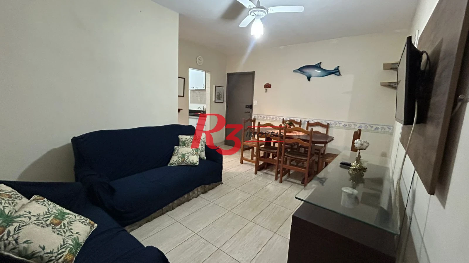 Apartamento com 1 dormitório para alugar, 58 m² por R$ 3.800,02/mês - Embaré - Santos/SP