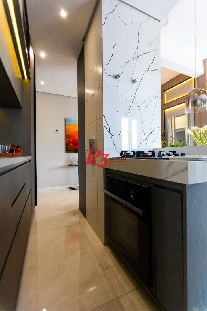 Apartamento com 3 dormitórios para alugar, 104 m² por R$ 10.000,00/mês - Gonzaga - Santos/SP