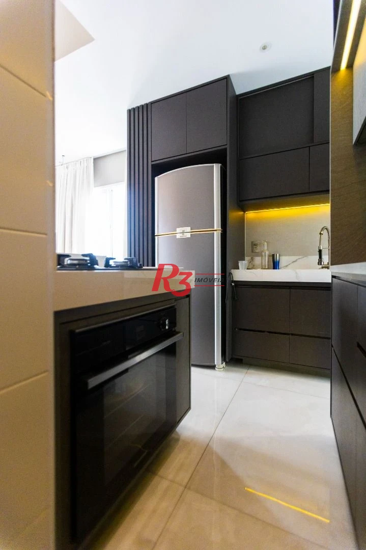 Apartamento com 3 dormitórios para alugar, 104 m² por R$ 10.000,00/mês - Gonzaga - Santos/SP