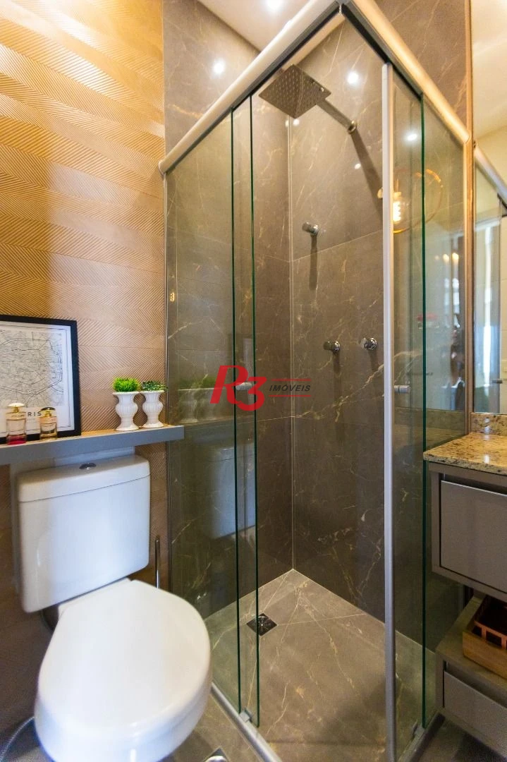 Apartamento com 3 dormitórios para alugar, 104 m² por R$ 10.000,00/mês - Gonzaga - Santos/SP