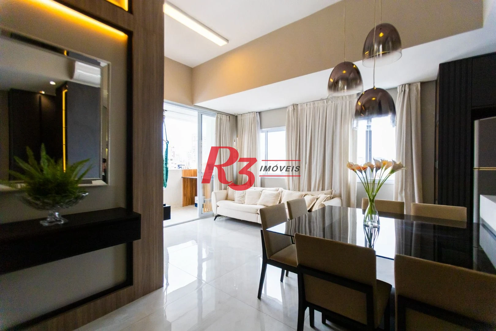 Apartamento com 3 dormitórios para alugar, 104 m² por R$ 10.000,00/mês - Gonzaga - Santos/SP