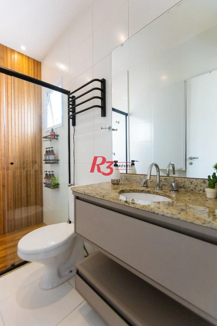 Apartamento com 3 dormitórios para alugar, 104 m² por R$ 10.000,00/mês - Gonzaga - Santos/SP
