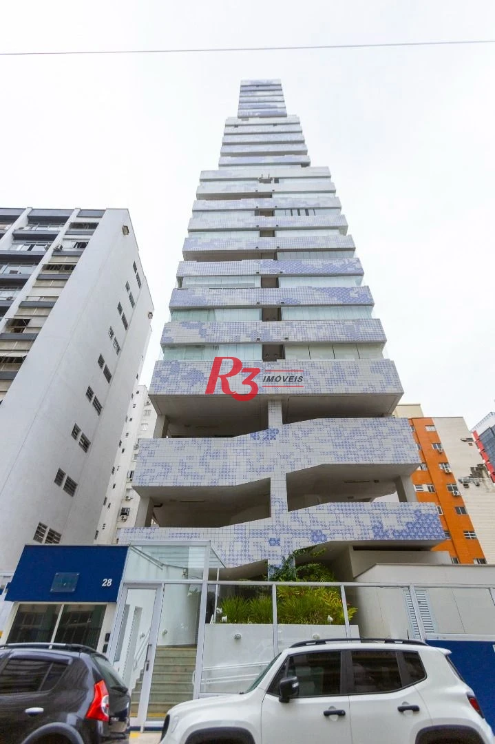Apartamento com 3 dormitórios para alugar, 104 m² por R$ 10.000,00/mês - Gonzaga - Santos/SP