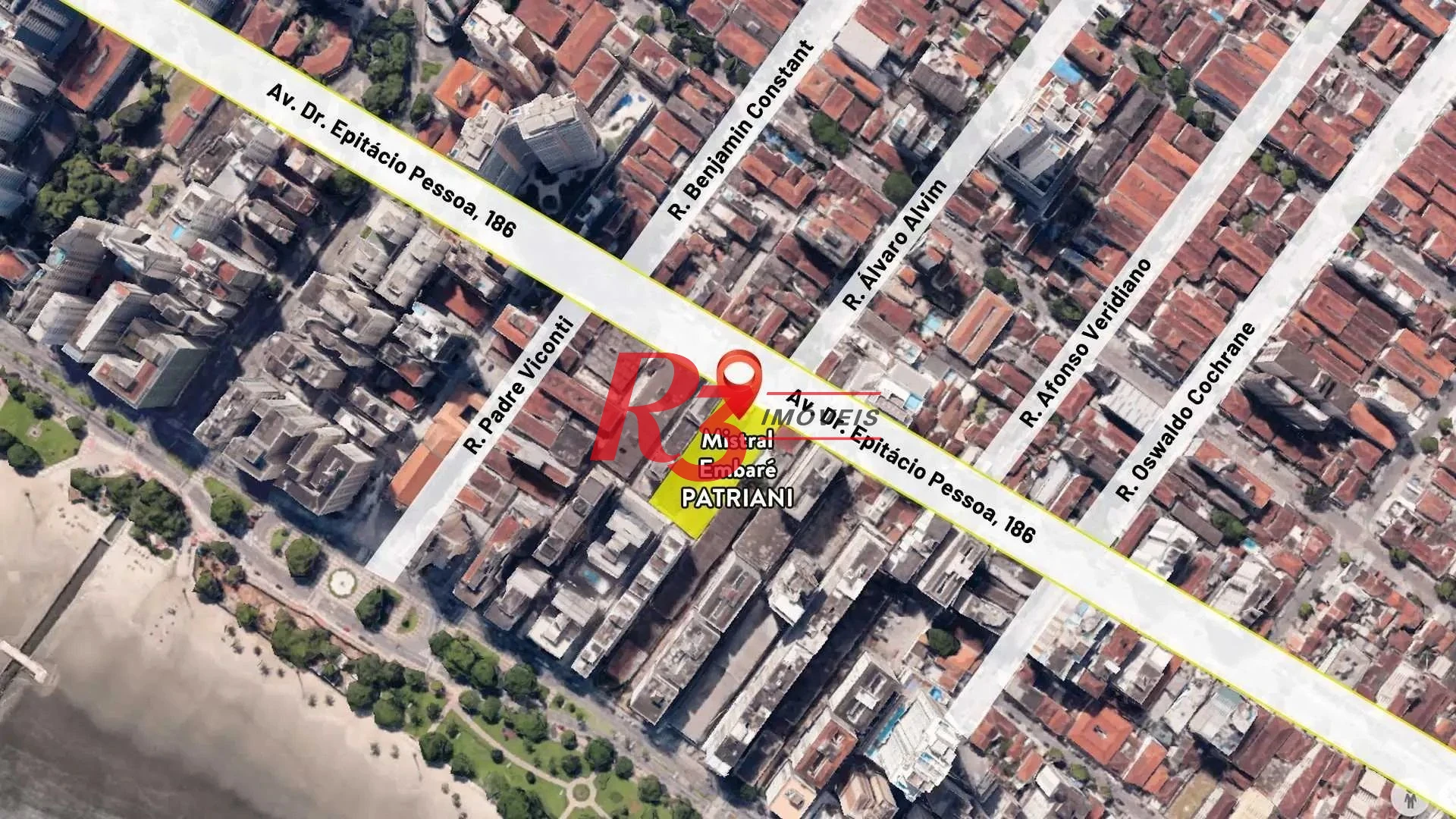 Apartamento com 2 dormitórios à venda, 96 m² por R$ 1.650.000,00 - Embaré - Santos/SP