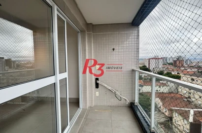 Apartamento com 1 dormitório para alugar, 53 m² - Embaré - Santos/SP