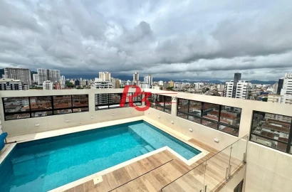 Cobertura com 4 dormitórios à venda, 418 m² por R$ 6.100.000,00 - Boqueirão - Santos/SP