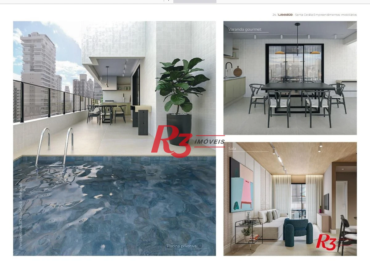Apartamento com 2 dormitórios à venda, 107 m² por R$ 1.430.000,00 - Boqueirão - Santos/SP