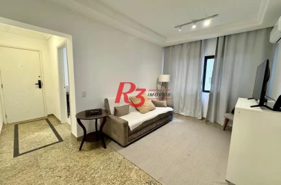 Apartamento com 1 dormitório para alugar, 65 m² por R$ 4.200,00/mês - Embaré - Santos/SP