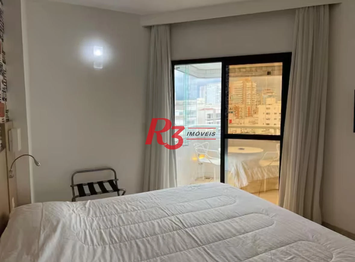 Flat com 1 dormitório para alugar, 42 m² por R$ 6.000,00/mês - Boqueirão - Santos/SP