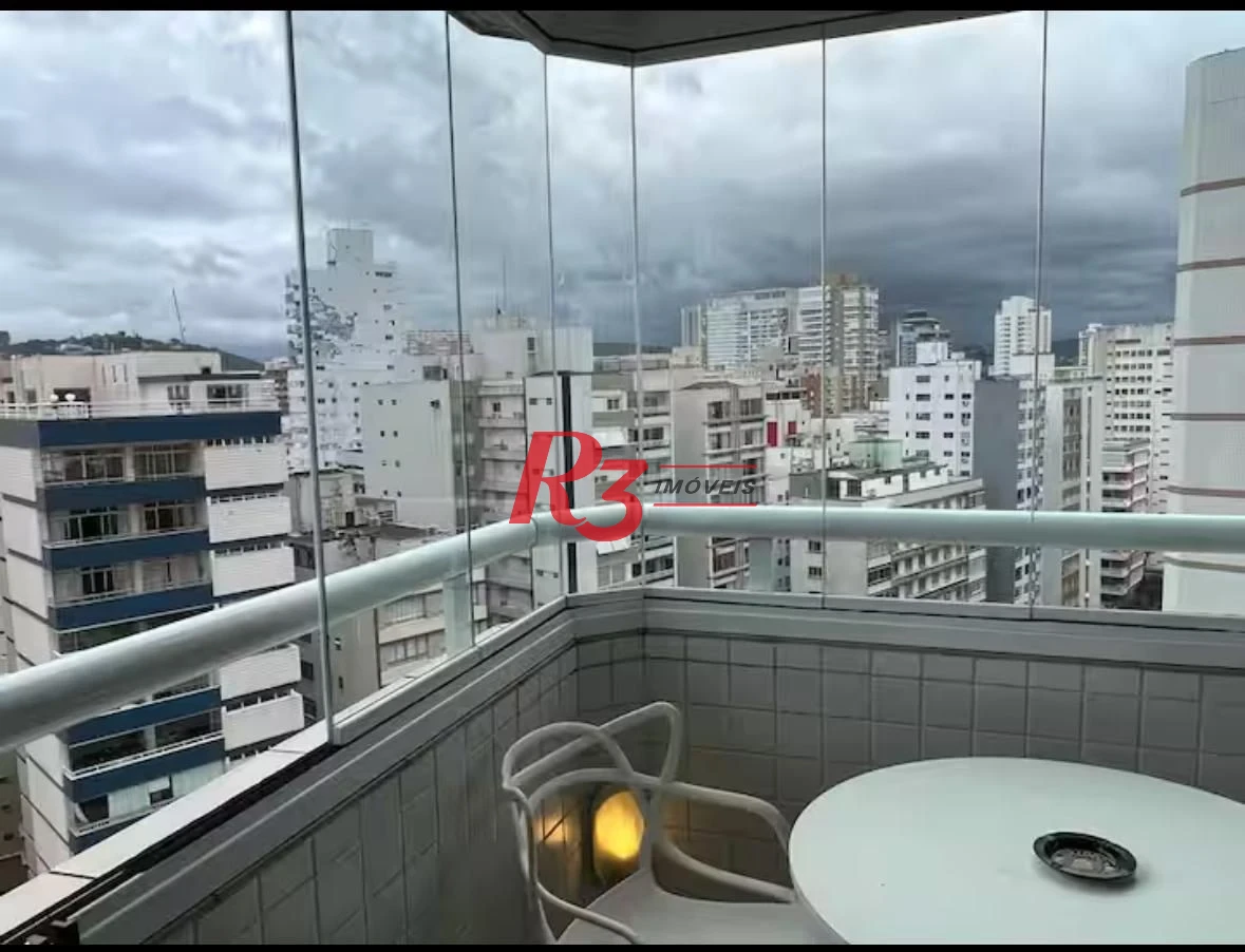 Flat com 1 dormitório para alugar, 42 m² por R$ 6.000,00/mês - Boqueirão - Santos/SP