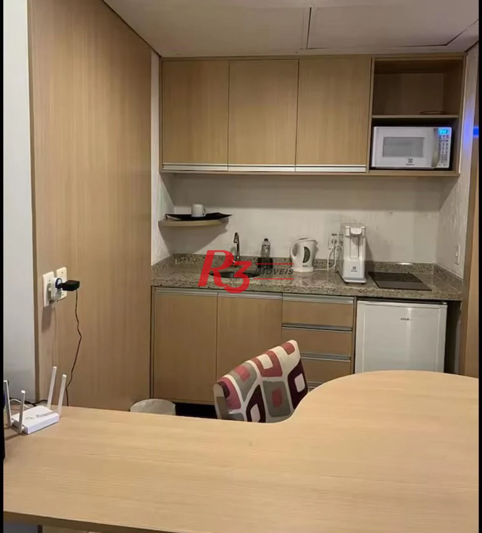 Flat com 1 dormitório para alugar, 42 m² por R$ 6.000,00/mês - Boqueirão - Santos/SP