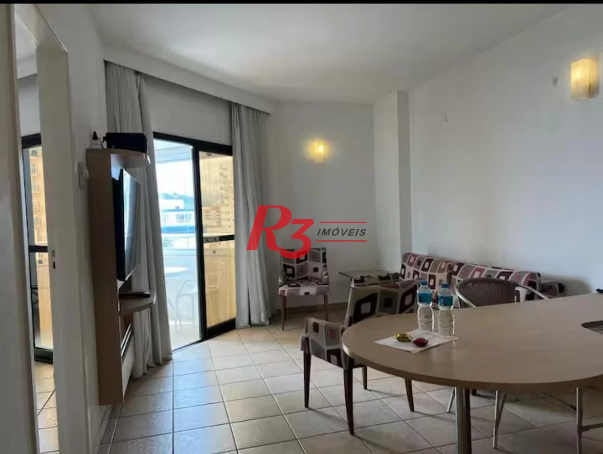 Flat com 1 dormitório para alugar, 42 m² por R$ 6.000,00/mês - Boqueirão - Santos/SP