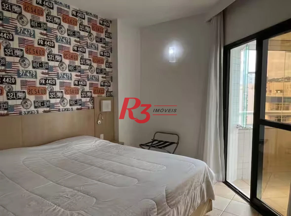 Flat com 1 dormitório para alugar, 42 m² por R$ 6.000,00/mês - Boqueirão - Santos/SP