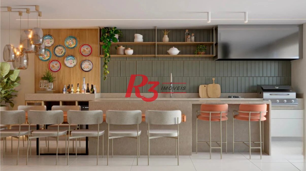 Apartamento com 3 dormitórios à venda, 170 m² por R$ 4.850.000,00 - Aparecida - Santos/SP