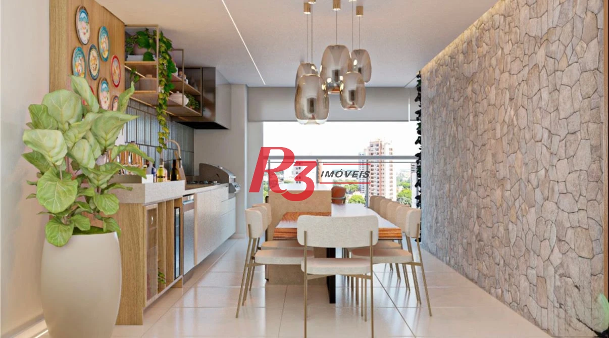 Apartamento com 3 dormitórios à venda, 170 m² por R$ 4.850.000,00 - Aparecida - Santos/SP