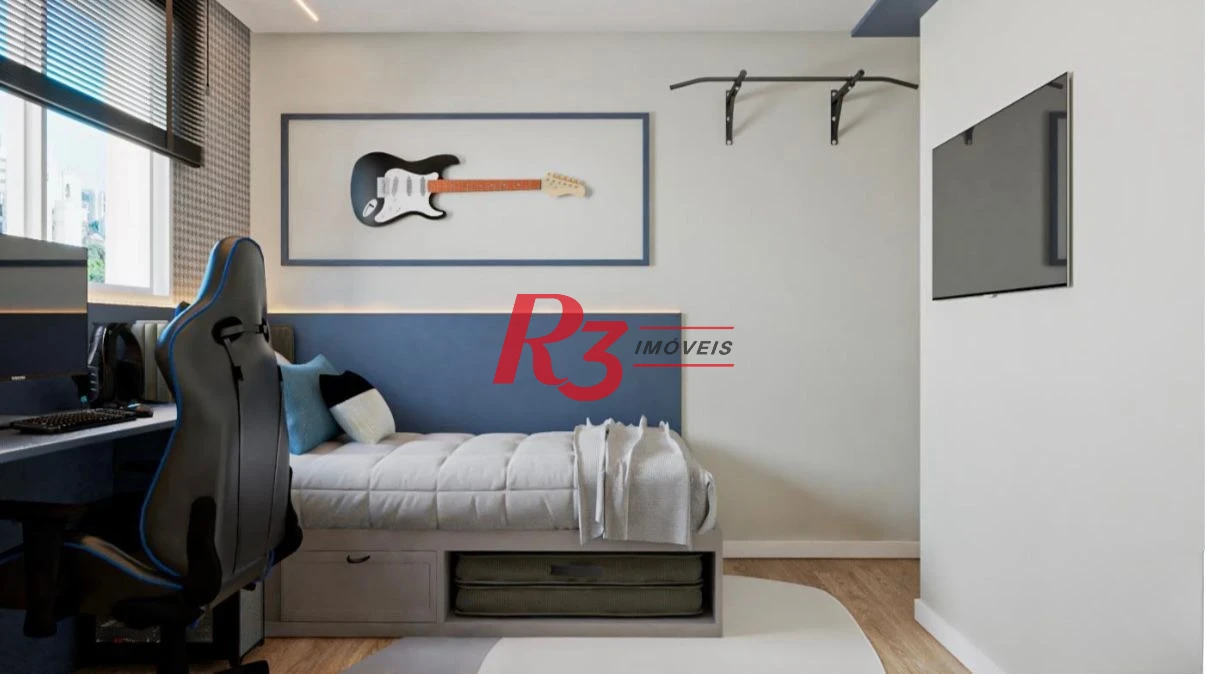 Apartamento com 3 dormitórios à venda, 170 m² por R$ 4.850.000,00 - Aparecida - Santos/SP