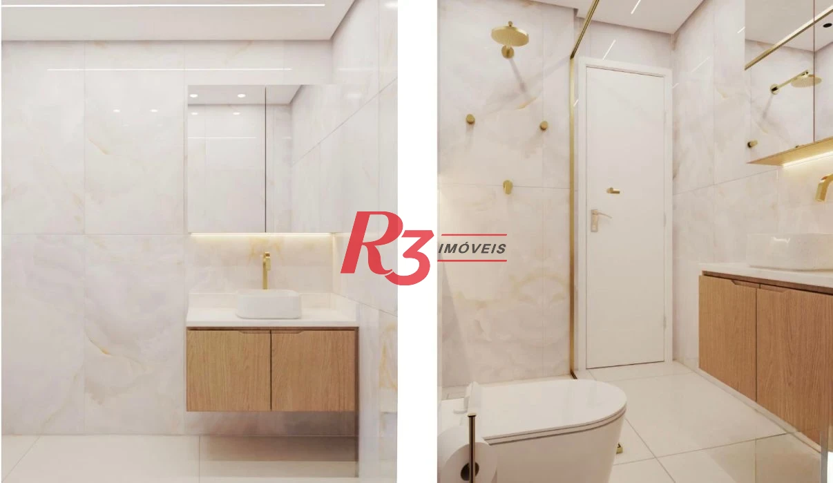Apartamento com 3 dormitórios à venda, 170 m² por R$ 4.850.000,00 - Aparecida - Santos/SP