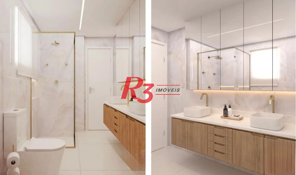 Apartamento com 3 dormitórios à venda, 170 m² por R$ 4.850.000,00 - Aparecida - Santos/SP