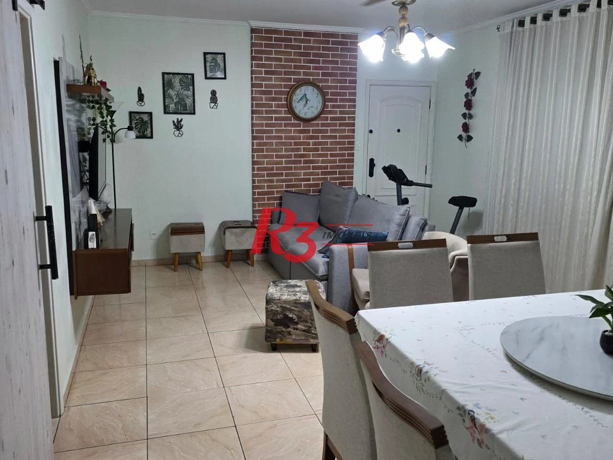 Apartamento com 3 dormitórios à venda, 97 m² por R$ 695.000,00 - Aparecida - Santos/SP