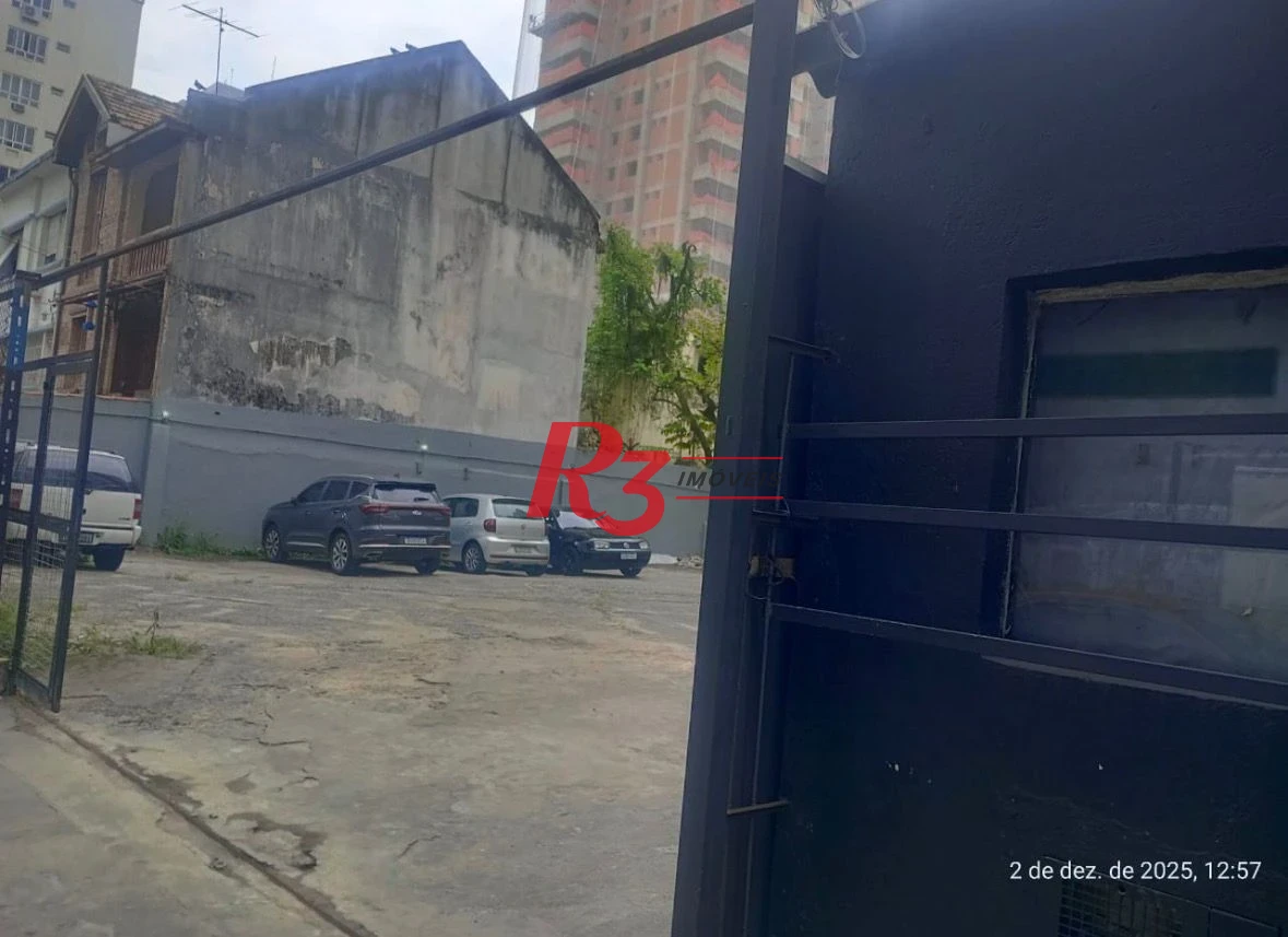 Terreno para alugar, 622 m² por R$ 19.269,03/mês - Embaré - Santos/SP