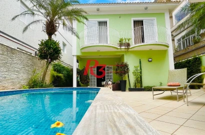 Sobrado à venda, 457 m² por R$ 6.500.000,00 - Gonzaga - Santos/SP