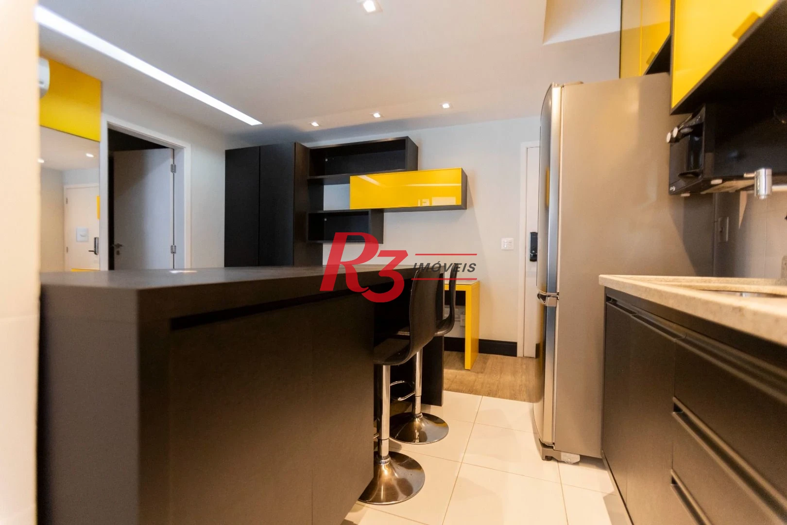 Apartamento com 1 dormitório para alugar, 48 m² por R$ 5.000,00/mês - Ponta da Praia - Santos/SP