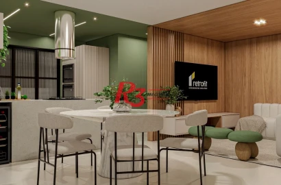 Apartamento com 3 dormitórios à venda, 93 m² por R$ 1.630.000,00 - Boqueirão - Santos/SP