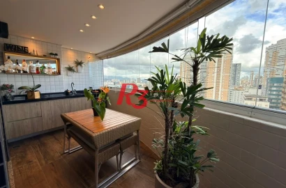 Apartamento com 2 dormitórios à venda, 102 m² por R$ 1.100.000,00 - Pompéia - Santos/SP