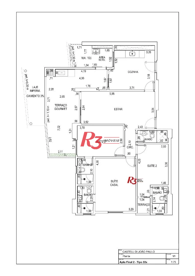 Apartamento com 3 dormitórios à venda, 112 m² por R$ 1.650.000,00 - José Menino - Santos/SP