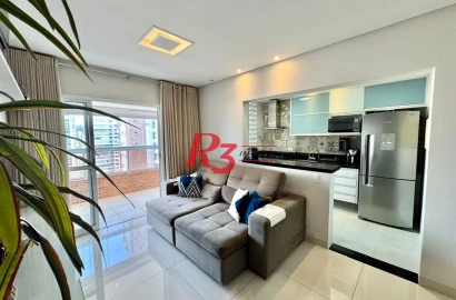Apartamento com 1 dormitório à venda, 57 m² por R$ 780.000,00 - Boqueirão - Santos/SP