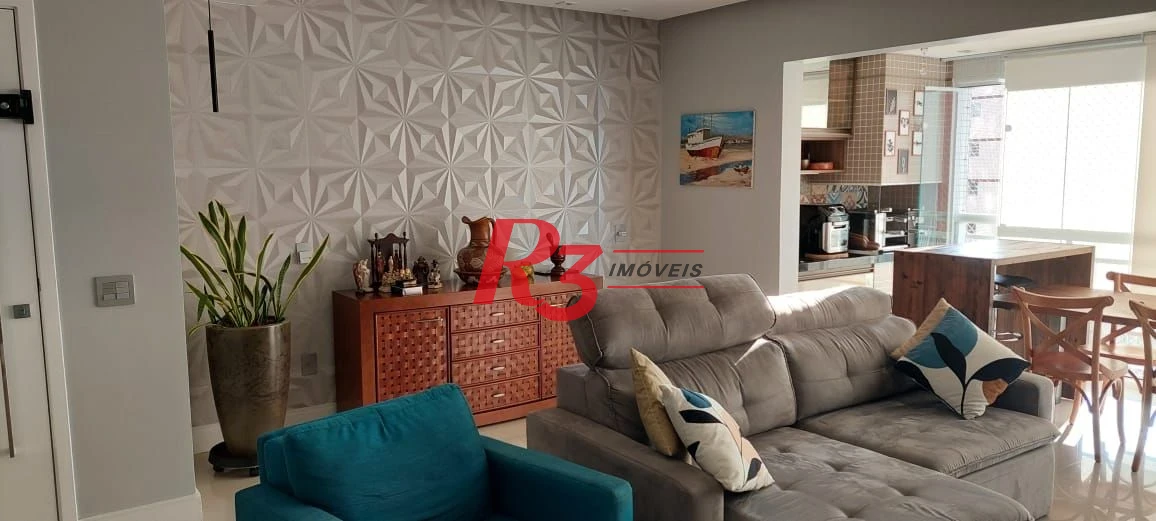 Apartamento com 3 dormitórios à venda, 100 m² por R$ 1.370.000,00 - José Menino - Santos/SP