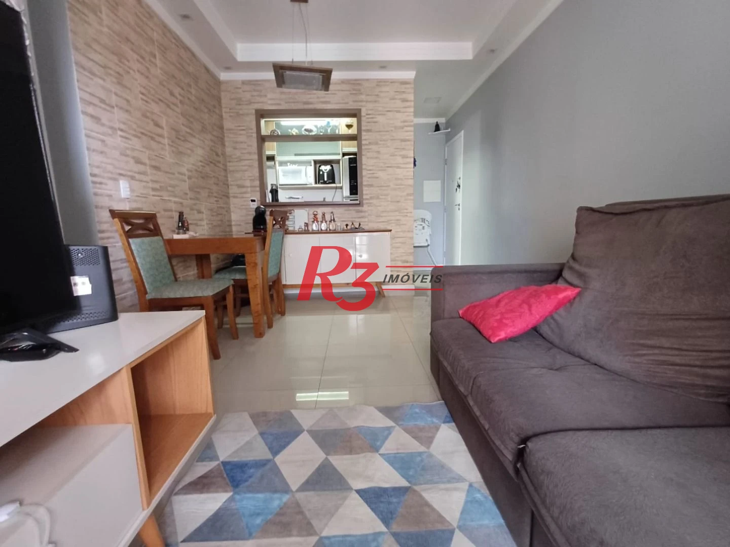 Apartamento com 3 dormitórios à venda, 69 m² por R$ 455.800,00 - Areia Branca - Santos/SP