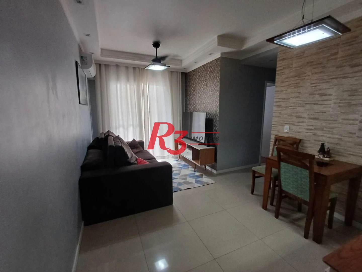 Apartamento com 3 dormitórios à venda, 69 m² por R$ 455.800,00 - Areia Branca - Santos/SP