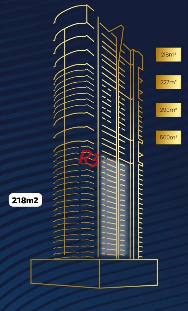 Apartamento com 3 dormitórios à venda, 218 m² por R$ 5.560.000,00 - Ponta da Praia - Santos/SP