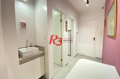 Kitnet com 1 dormitório, 38 m² - venda por R$ 300.000,00 ou aluguel por R$ 3.000,00/mês - Centro - São Vicente/SP