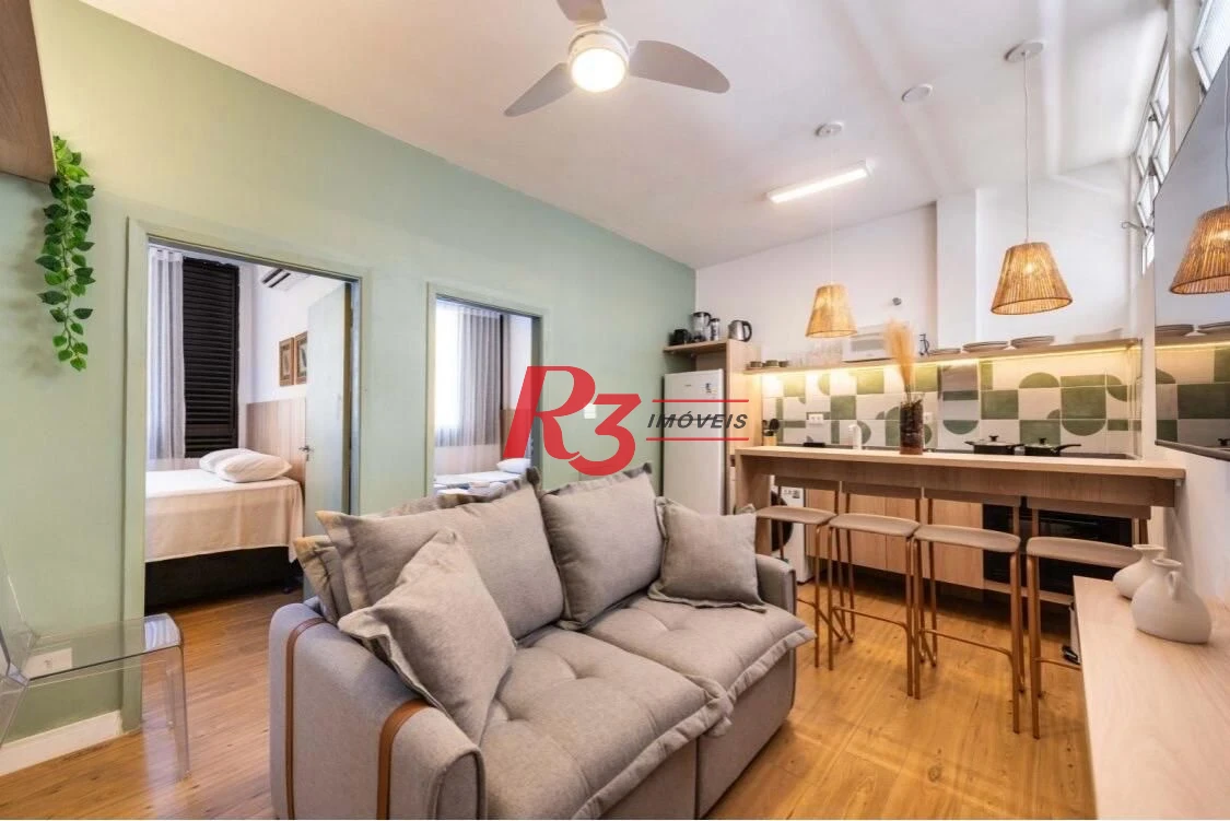 Apartamento com 2 dormitórios, 47 m² - venda por R$ 499.000,00 ou aluguel por R$ 4.400,00/mês - Gonzaga - Santos/SP