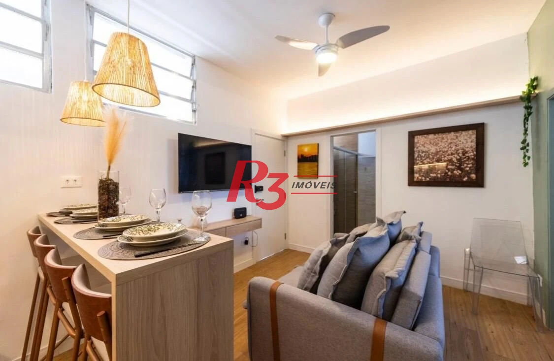 Apartamento com 2 dormitórios, 47 m² - venda por R$ 499.000,00 ou aluguel por R$ 4.400,00/mês - Gonzaga - Santos/SP